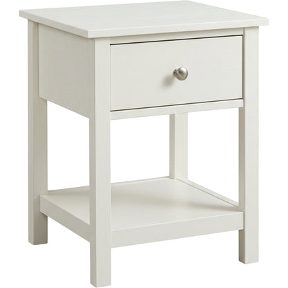Grwnk White Bedside Table Open Shelf 22 in
