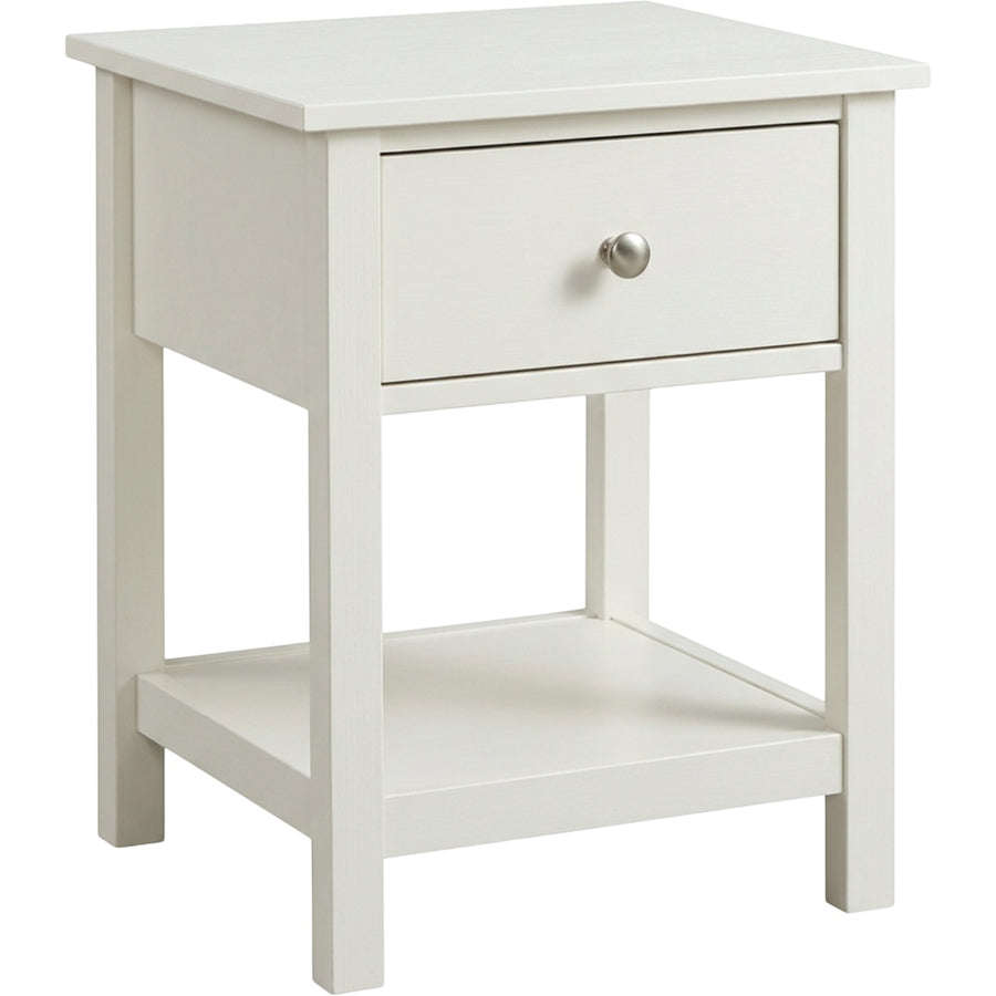 Grwnk White Bedside Table Open Shelf 22 in